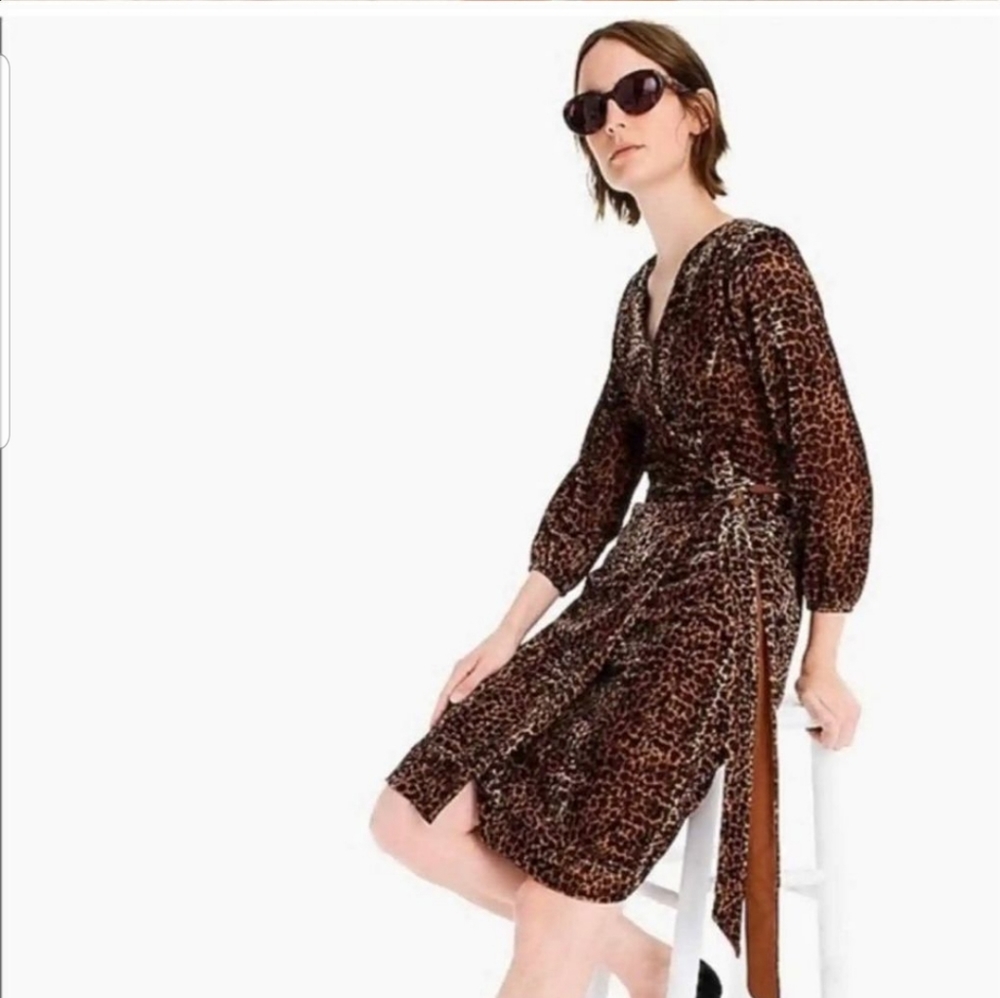 J crew leopard dress